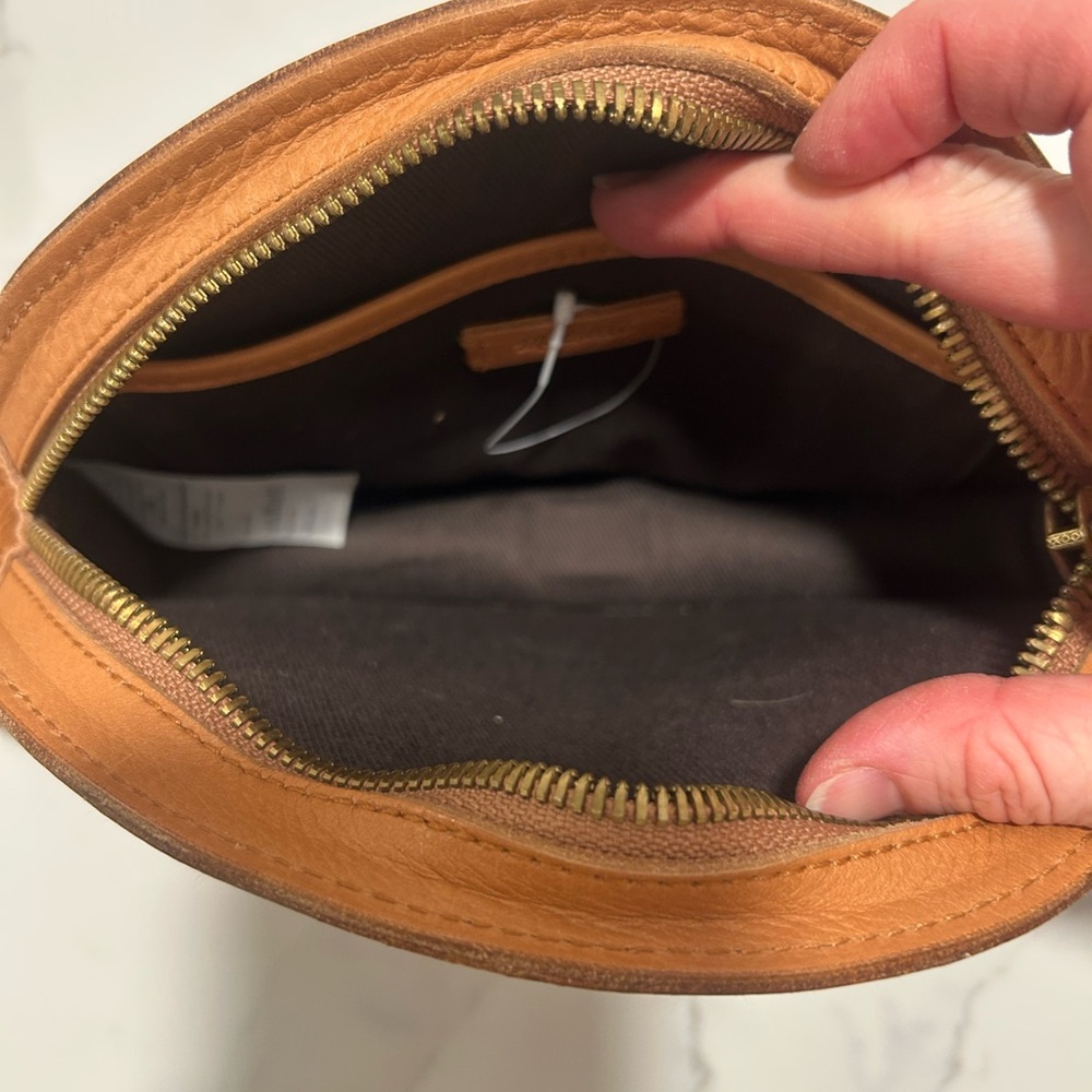 Madewell The Simple Half-Moon Rainbow Leather Crossbody Bag Purse Brown Boho - Picture 5 of 8